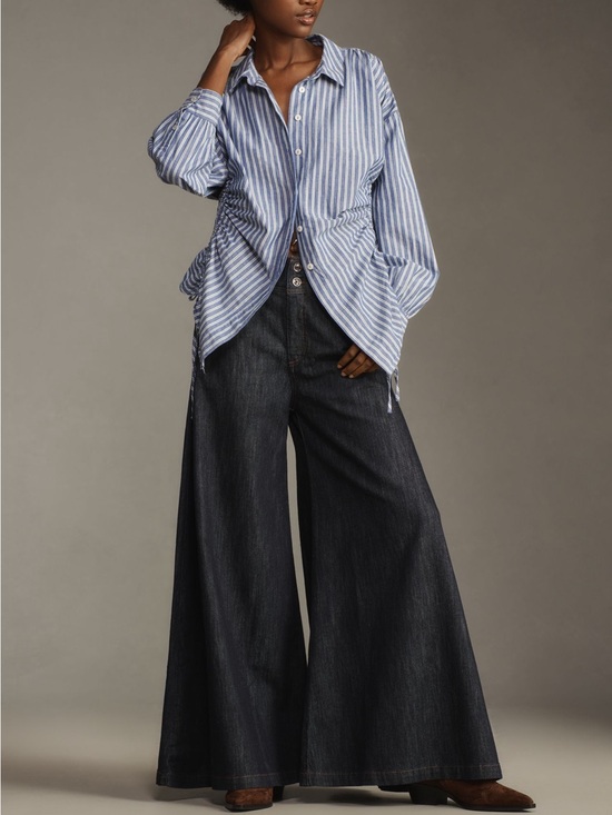 Pilcro Denim - Pilcro Dramazzo Mid-Rise Ultra Wide-Leg Jeans